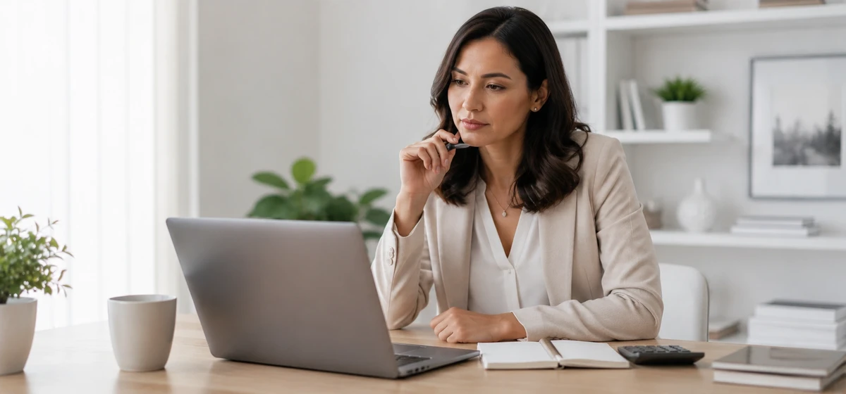 Financial professional using a P2P loan payment calculator tool