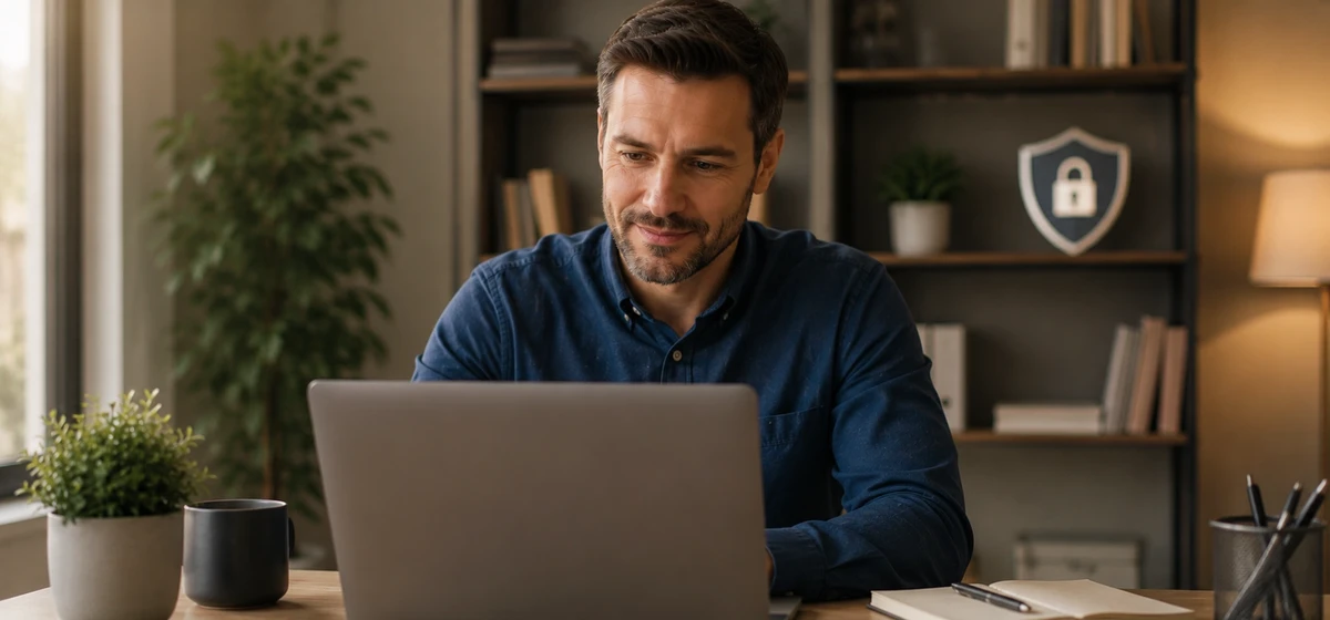 Professional confirming Prosper loan platform legitimacy on laptop